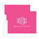 Colorful Fancy Script Monogram Folded Note Cards Image 10 of 11